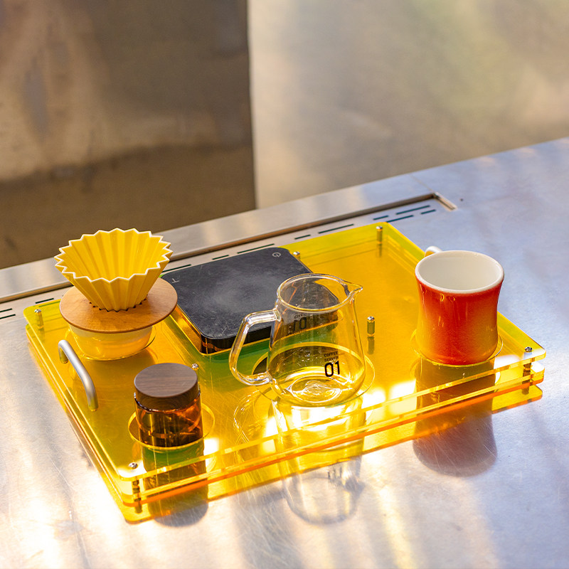Coffee Equipment Tray - 아크릴 커피 트레이, 커피 장비 보관,
