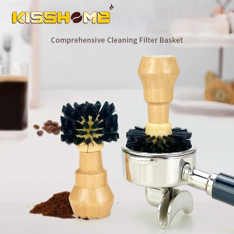 Coffee Equipment Cleaner - 커피 브러시 클리너 원목 포타필터 바구니