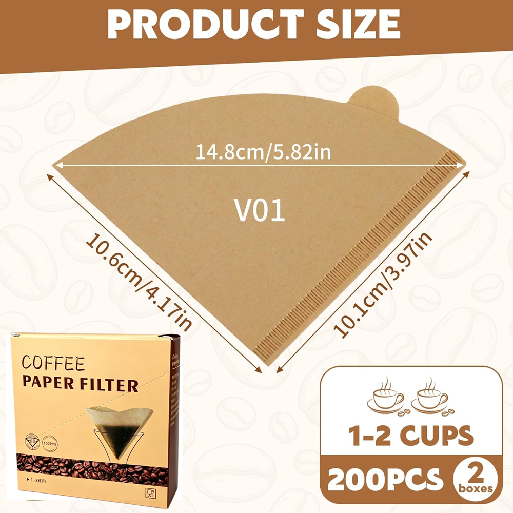 커피 필터 200개입 콘형 커피 필터 # 종이 커피 필 - Coffee Equipment Cleaner 리뷰 및 가격