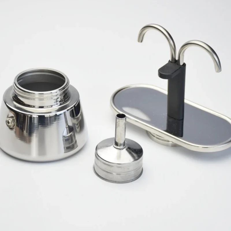 200ML 미니 모카 포트 더블 튜브 304 스테인레스 - Coffee Equipment Wholesale 리뷰 및 가격
