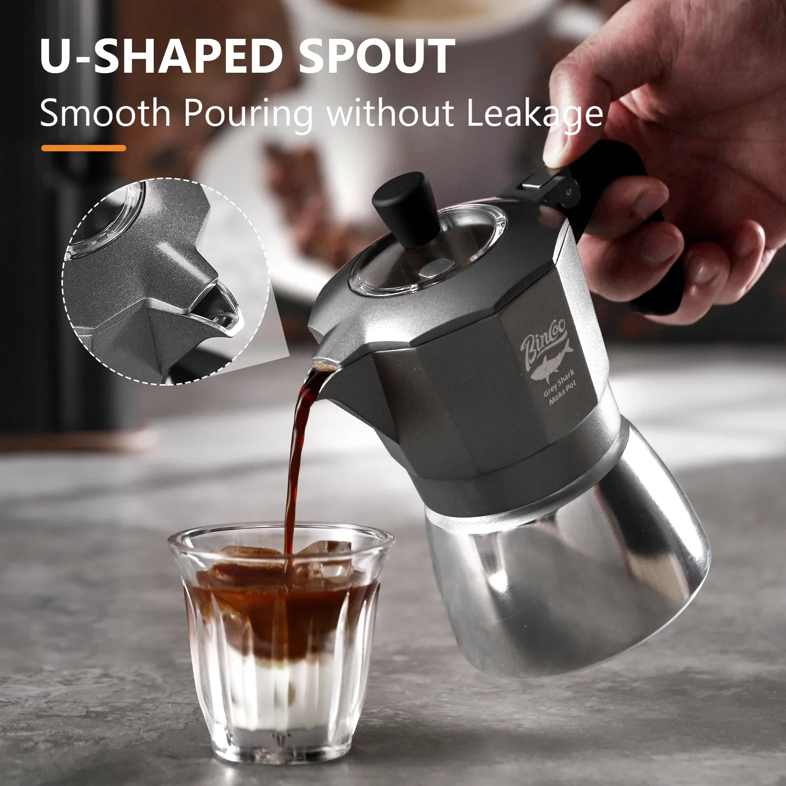 빈쿠 2컵 더블 밸브 모카포트 알루미늄 합금 커피포트  - Coffee Equipment Wholesale 리뷰 및 가격