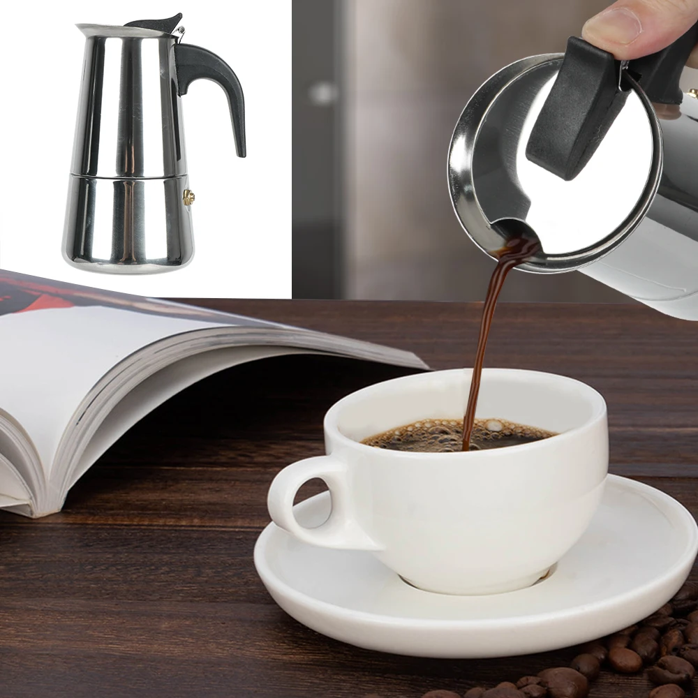 프리미엄 스테인레스 스틸 모카 커피 메이커 2/4/6  - Coffee Equipment Wholesale 리뷰 및 가격