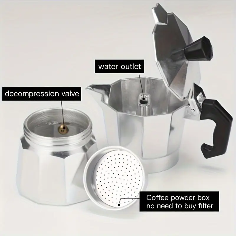 클래식 알루미늄 모카포트 50-300ML 가정용 스토브 - Coffee Equipment Wholesale 리뷰 및 가격