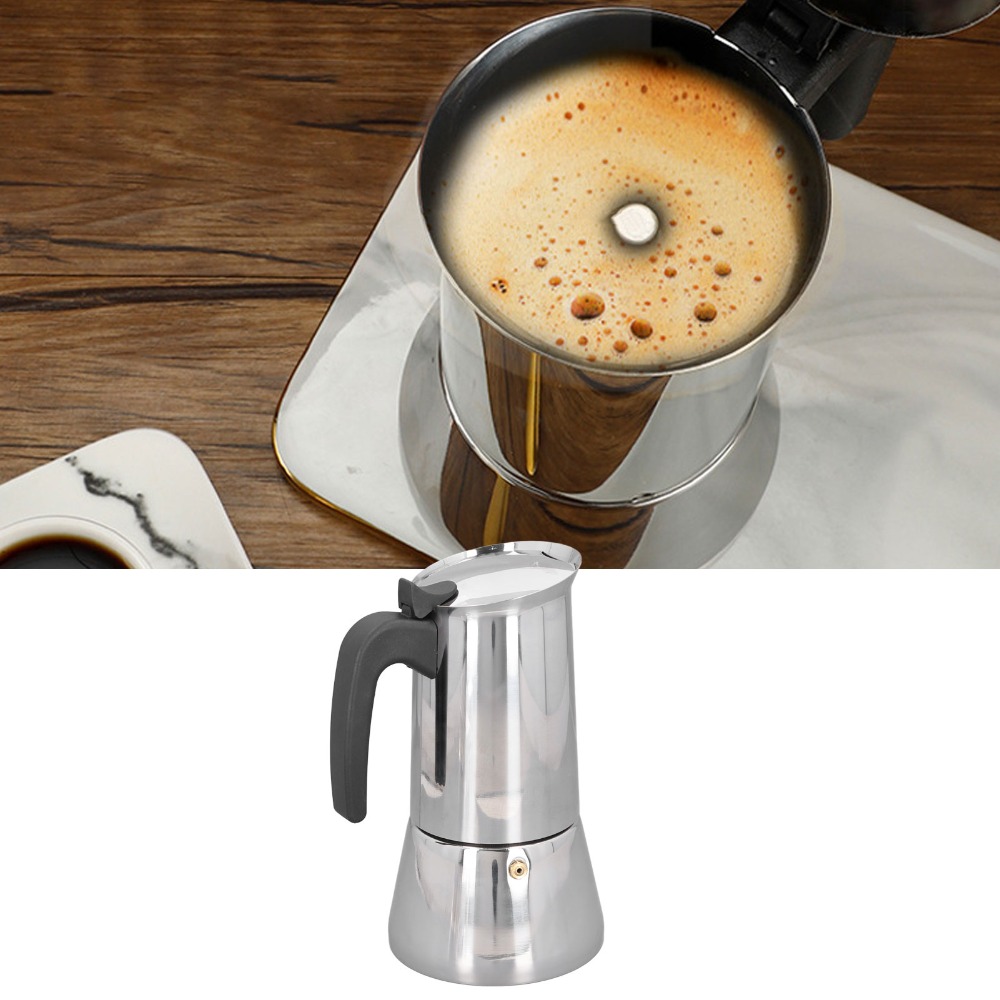 스테인리스 스틸 모카포트 대용량 실버 스토브탑 모카포트 - Coffee Equipment Wholesale 리뷰 및 가격