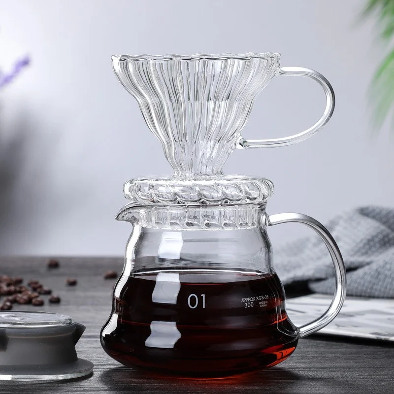 뚜껑이 있는 핸드 브루 커피 물병, 구름 모양 투명 유 - Coffee Equipment Wholesale 리뷰 및 가격